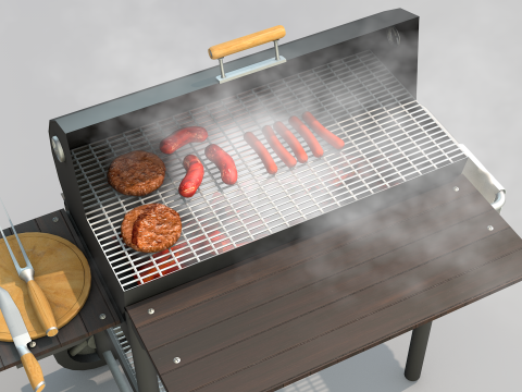 Grelha churrasco vapor 3D Модель