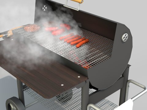 Grelha churrasco vapor 3D Модель