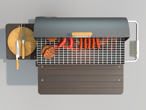 Grelha churrasco vapor 3D Модель