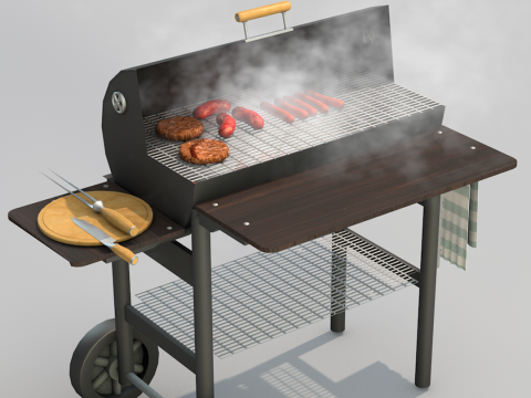 Grelha churrasco vapor 3D 모델