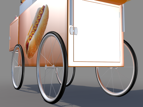 Carrinho de lanches e sucos 3Dモデル