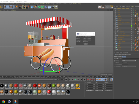 Carrinho de lanches e sucos 3Dモデル