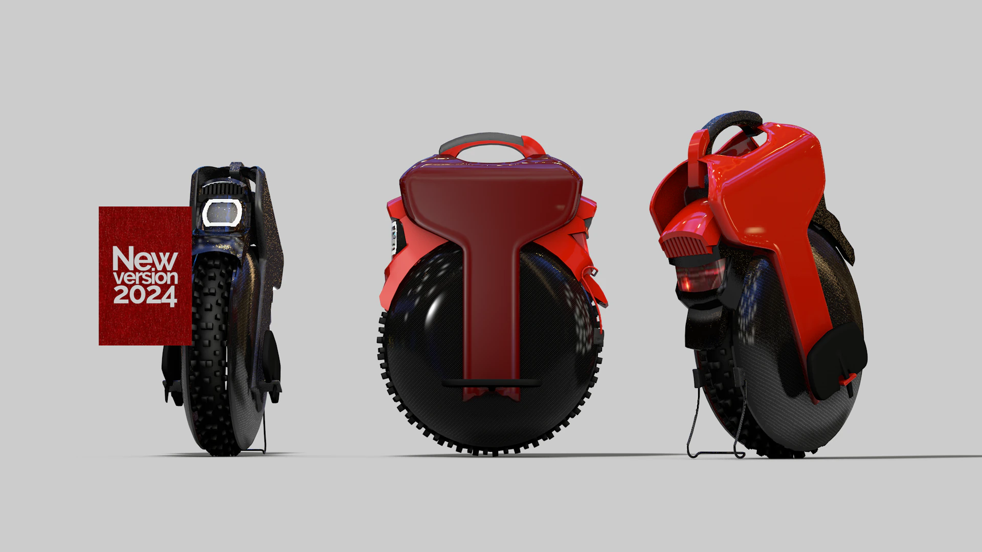 Electric Unicycle 3D Model .c4d .max .obj .3ds .fbx .stl .blend 