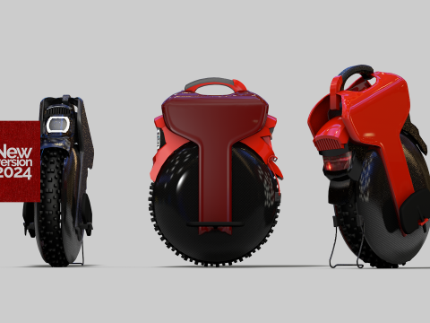 Electric Unicycle 3D Model