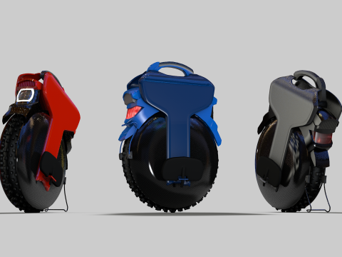 Electric Unicycle Model 3D