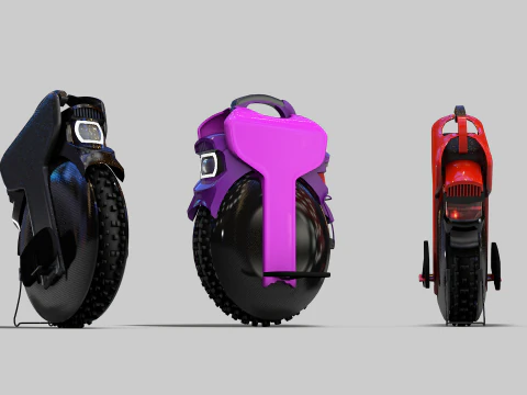 Electric Unicycle 3D Model