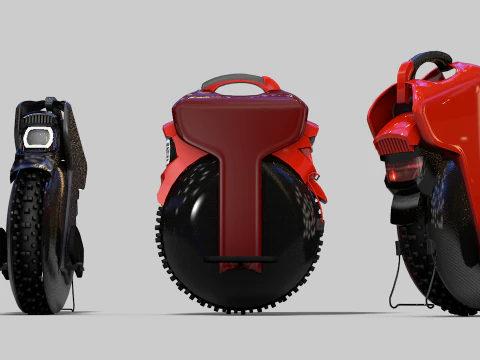 Electric Unicycle 3D Model