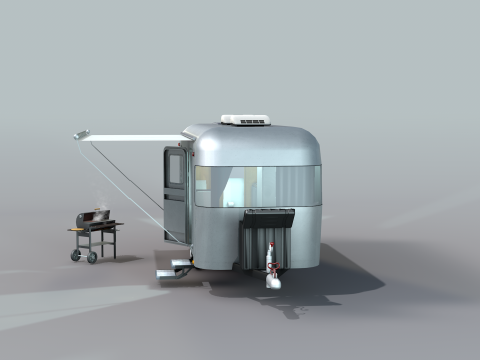 Trailer mobiliado 3D Model