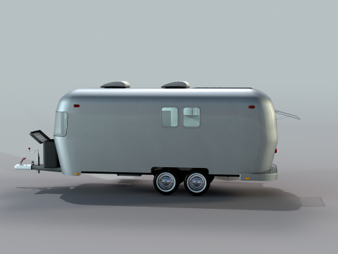 Trailer mobiliado 3D Model