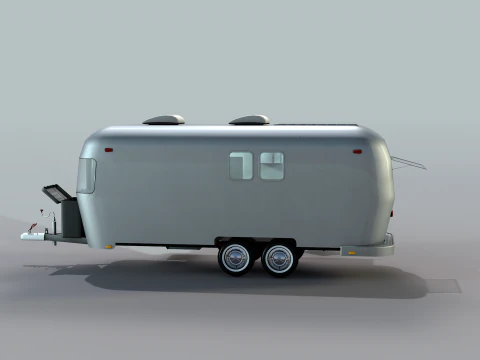 Trailer mobiliado 3D Model