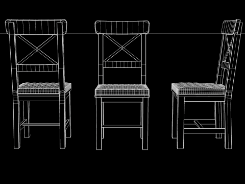 Rustic Dining Table alegro Modelo 3D