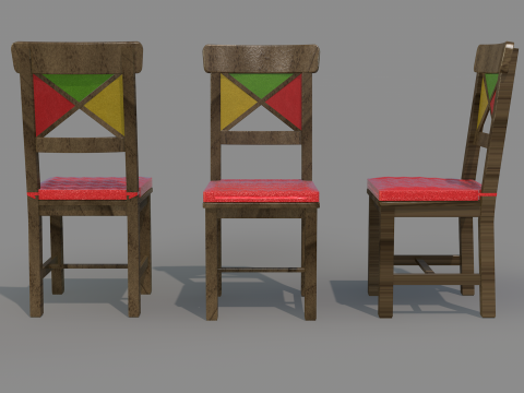 Rustic Dining Table alegro Modelo 3D