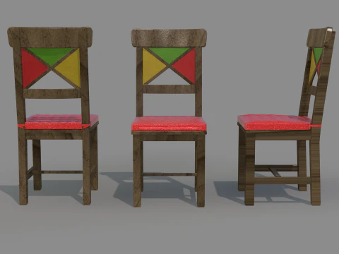 Rustic Dining Table alegro 3D Model