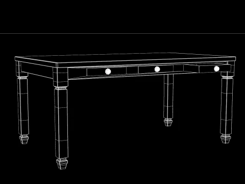 Rustic Dining Table alegro 3D Model