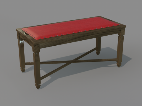 Rustic Dining Table alegro Modelo 3D