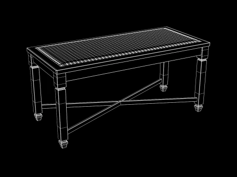 Rustic Dining Table alegro 3D Model