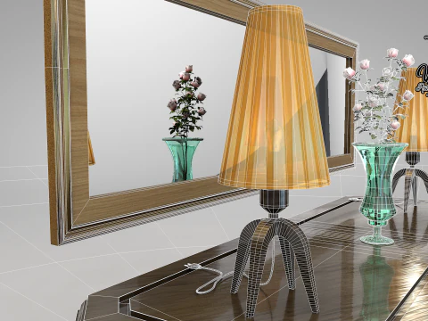 Balco de sala de jantar dos anos 50 3D Model