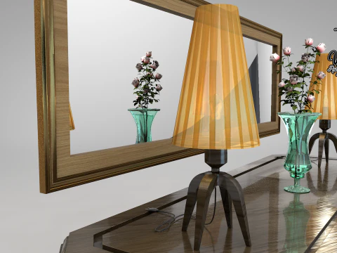 Balco de sala de jantar dos anos 50 3D Model