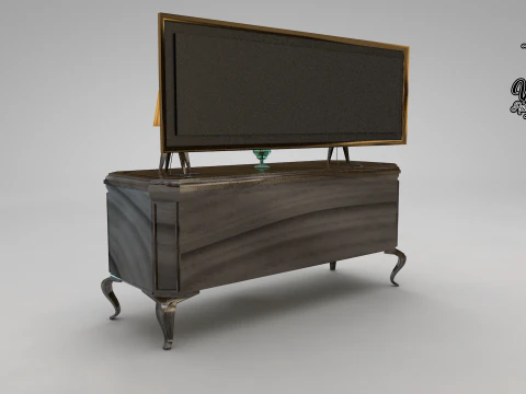 Balco de sala de jantar dos anos 50 3D Model