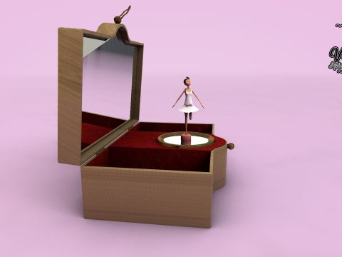 Ballerina Jewelry Box 3D Model