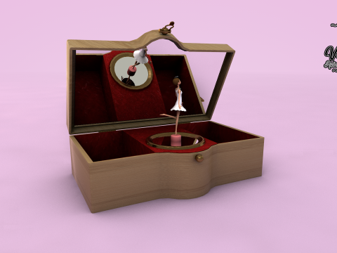 Ballerina Jewelry Box Modelo 3D