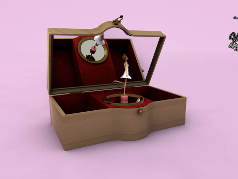 Ballerina Jewelry Box 3D Model