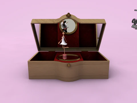 Ballerina Jewelry Box 3D Model