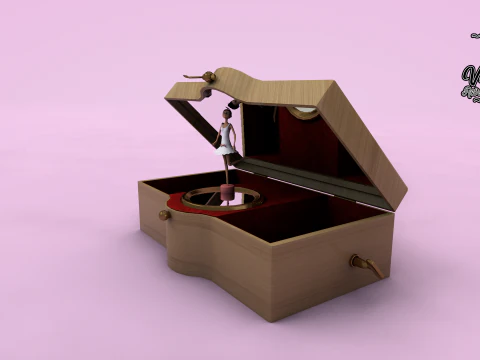 Ballerina Jewelry Box 3D Model