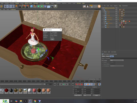Ballerina Jewelry Box 3D Model