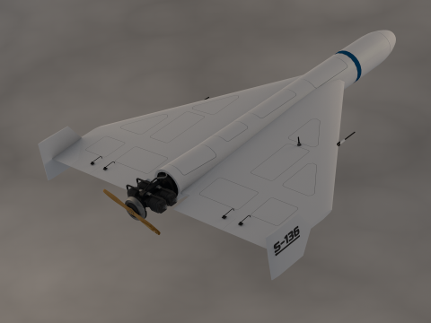Drone Shahed 136 Modelo 3D
