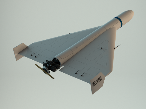 Drone Shahed 136 Modelo 3D