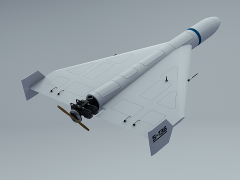 Drone Shahed 136 Modelo 3D