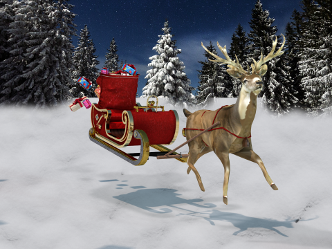Treno de natal 3D 模型