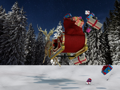 Treno de natal 3D 模型