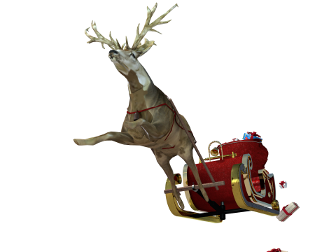 Treno de natal 3D 模型