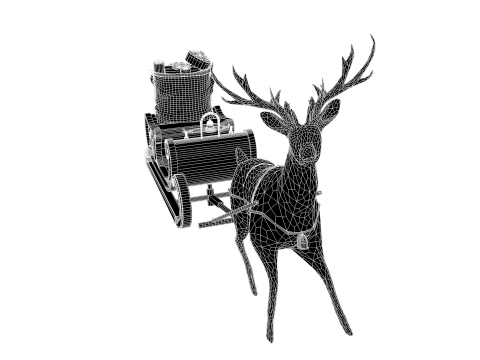 Treno de natal 3D 模型