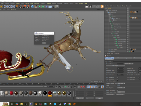 Treno de natal 3D 模型