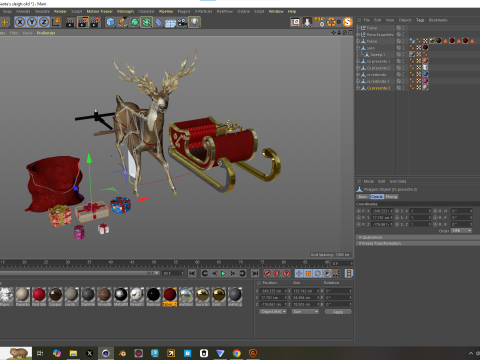 Treno de natal 3D 模型