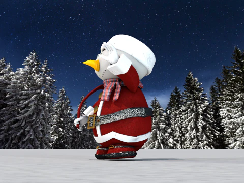 Boneco de neve noel 3D Model