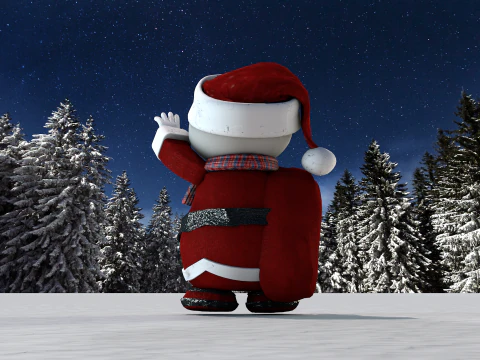 Boneco de neve noel 3D Model