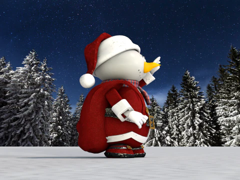Boneco de neve noel 3D Model
