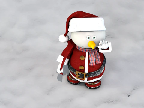 Boneco de neve noel 3D Model