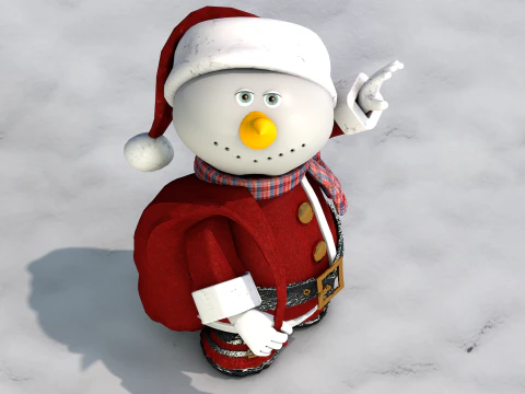 Boneco de neve noel 3D Model