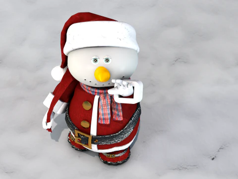 Boneco de neve noel 3D Model