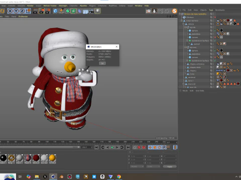 Boneco de neve noel 3D Model