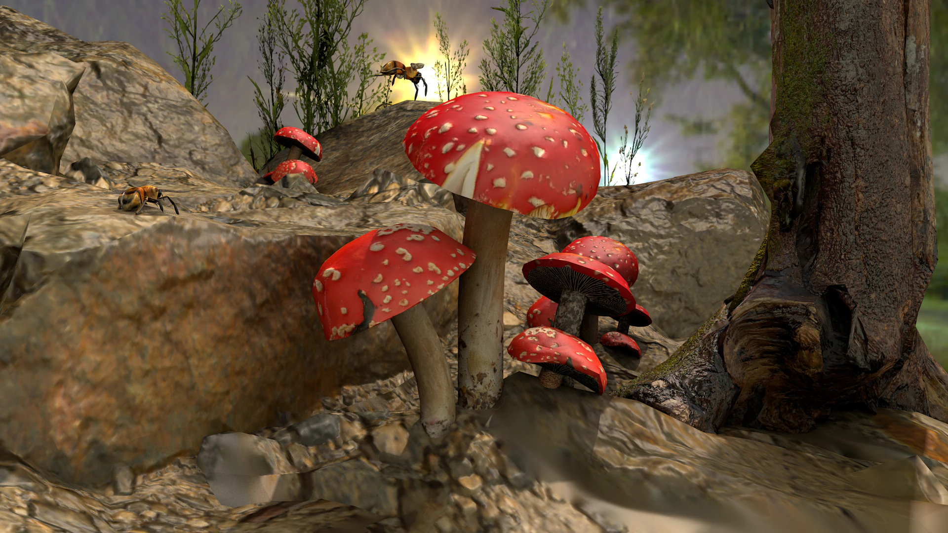 Cogumelos Red Cap 3D Model .c4d .max .obj .3ds .fbx .stl .blend 