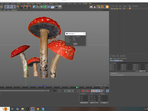 Cogumelos Red Cap Modelo 3D