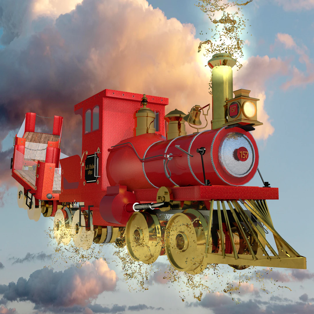 Expresso de Natal Vermelho 3D Model .c4d .max .obj .3ds .fbx .stl .blend 