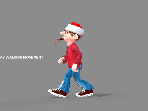 Happy Elf Character 3D Model