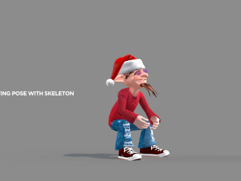 Happy Elf Character 3D Model